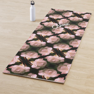 Tapis De Yoga Rose blanche gouttes Abstraites personnalisées