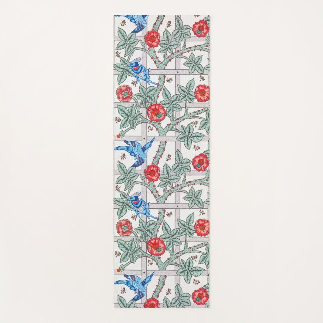 Tapis De Yoga Rose d'Escalades & Petit Oiseau, William Morris (Devant)