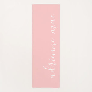 Tapis De Yoga Rose et blanc Personnalisé réversible
