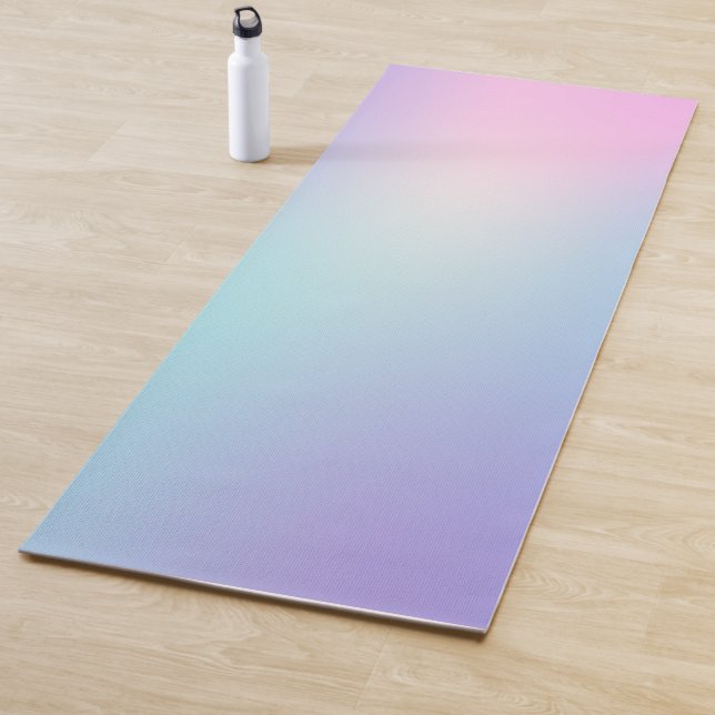 Tapis De Yoga Rose et bleu ombre (En situation)
