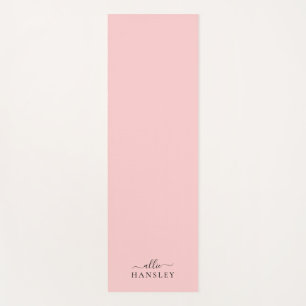 Tapis De Yoga Rose pâle rose rose rose rose moderne Nom minimali