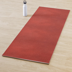 Tapis De Yoga Rouge Brown Faux cuir Look Modèle personnalisé