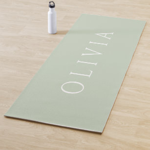 Tapis De Yoga Sage Green nom minimaliste Aqua Yoga Mat