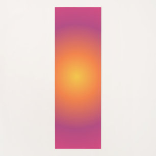 Tapis De Yoga Sagittarius Aura Gradient Zodiac, Jaune Violet
