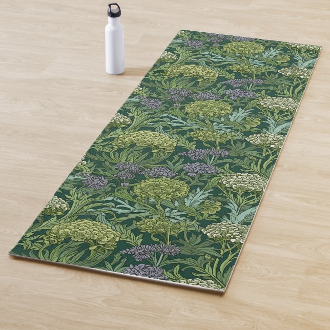 Tapis De Yoga Seamless William Morris style floral pattern (En situation)