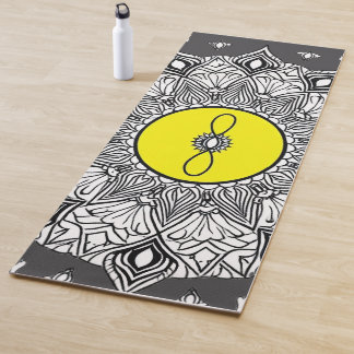 Tapis De Yoga Sérénité en fleur - Page de coloration réfléchie