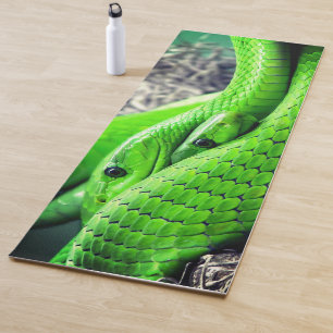 Tapis De Yoga Serpents verts