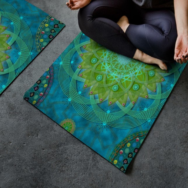 Tapis De Yoga Shambala Tantric Nymphaea mandala art (Créateur téléchargé)