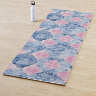 Tapis De Yoga Shibori Blue Tie Dye Japon Motif traditionnel 12