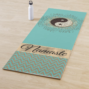 Tapis De Yoga Shimmery Yin Yang Chevron