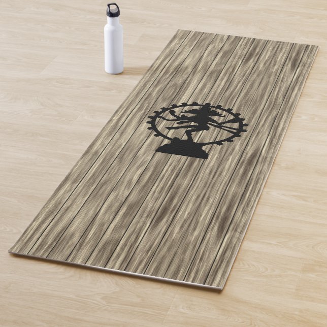 Tapis De Yoga Shiva sur le bois (En situation)