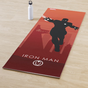 Tapis De Yoga Silhouette héroïque d'Iron Man