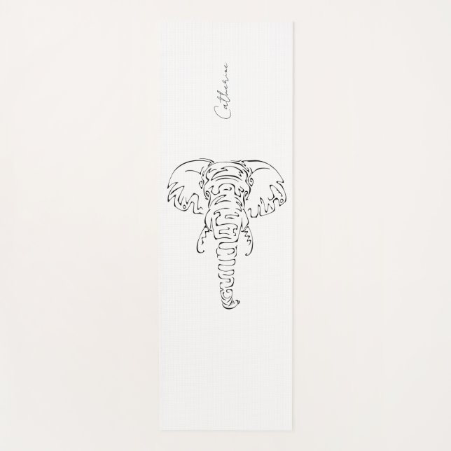 Tapis De Yoga Simple Elephant Design Personnalisable Yoga mat (Devant)