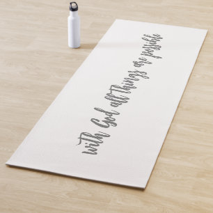 Tapis De Yoga Simple moderne Avec Dieu toutes les choses sont po