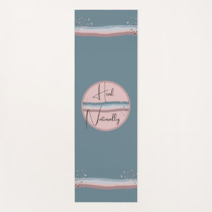 Tapis De Yoga Slate Blue "Guérissez Naturellement" Crépuscule