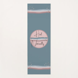 Tapis De Yoga Slate Blue "Guérissez Naturellement" Crépuscule