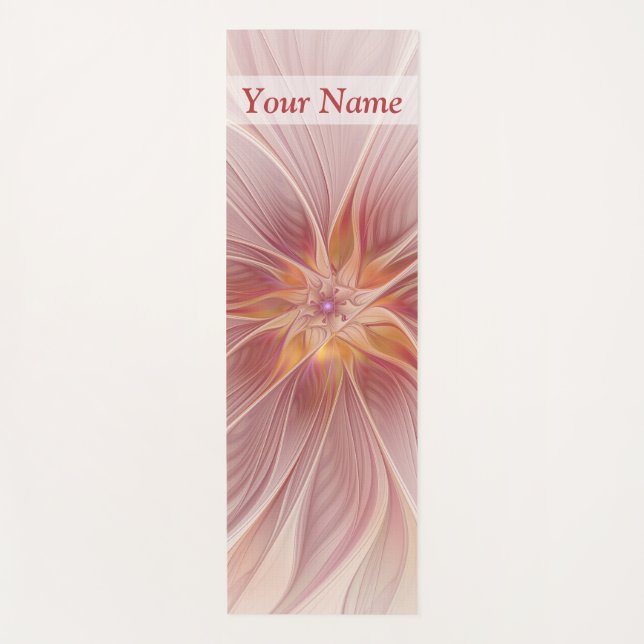 Tapis De Yoga Soft Pink Dream Abstrait Fractal Art Flower Name (Devant)