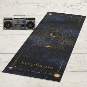 Tapis De Yoga Soleil Levant Céleste Monogramme Palms Parties sci