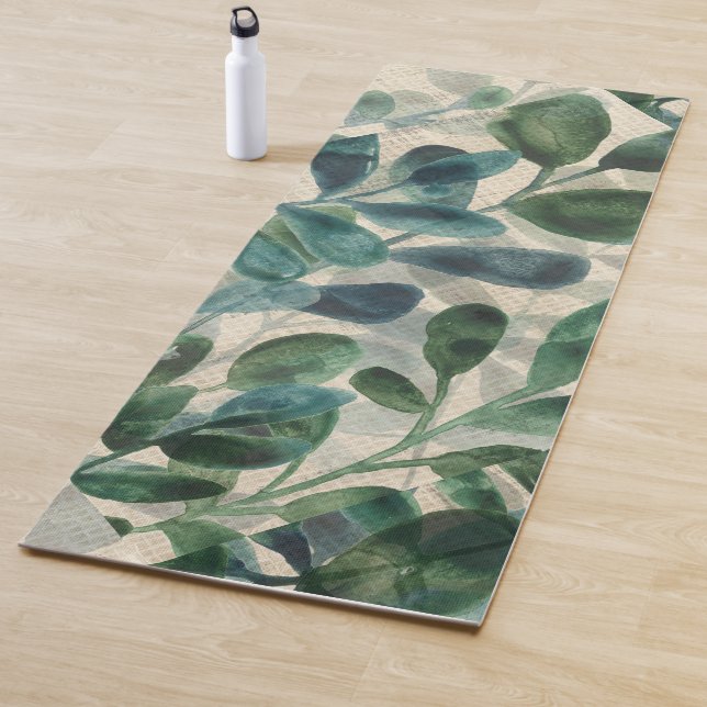 Tapis De Yoga Sophistication verdoyante - Feuilles tropicaux (En situation)