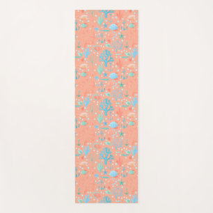 Tapis De Yoga Sous l'aquarelle de mer Coral rose