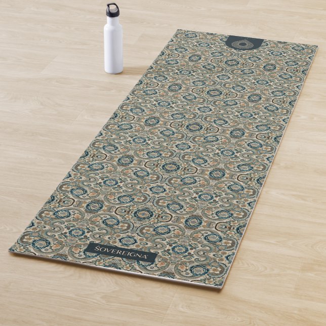 Tapis De Yoga Sovereigna® Maya Wonder Garden #3 à double face (En situation)