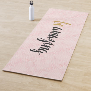 Tapis De Yoga Soyez Extraordinaire Aquarelle rose
