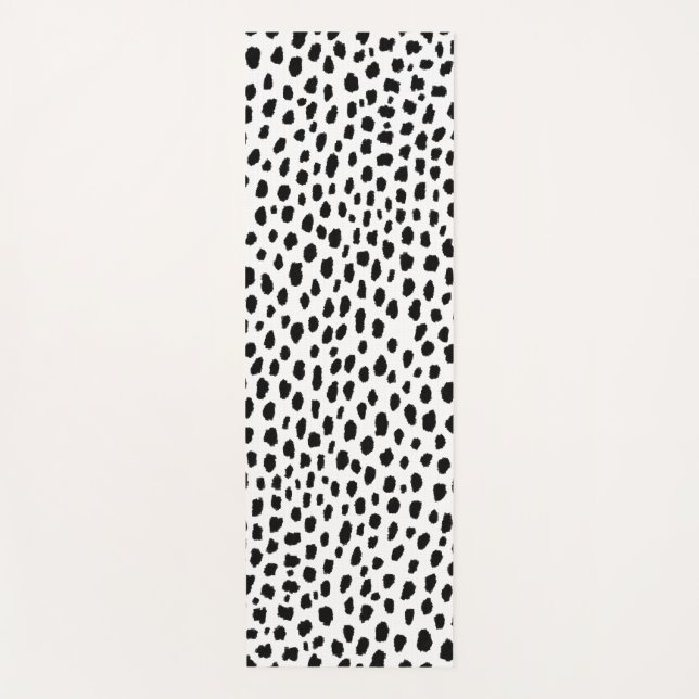 Tapis De Yoga Spots dalmatiens (noir/blanc) (Devant)