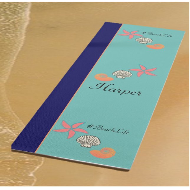 Tapis De Yoga Starfish and Seashells Ocean Beach Life Yoga Mat (Créateur téléchargé)