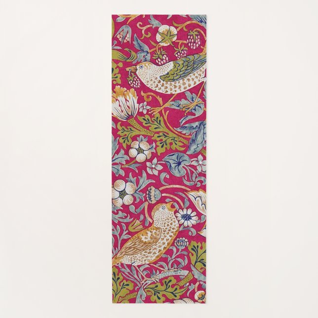 Tapis De Yoga Strawberry Thief, carte postale William Morris (Devant)