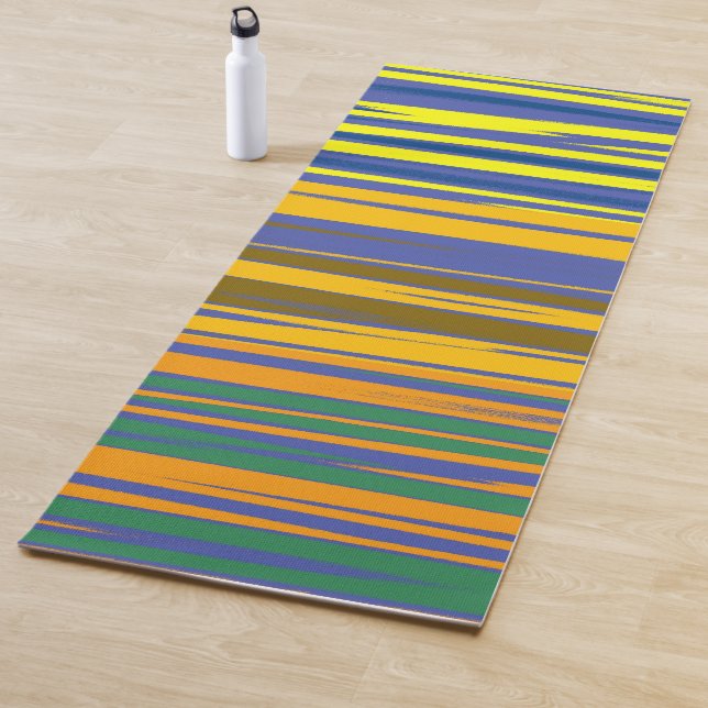 Tapis De Yoga Stripes Pattern (En situation)