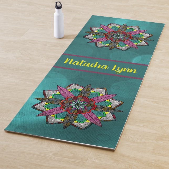 Tapis De Yoga Style bohémien Mandala (En situation)