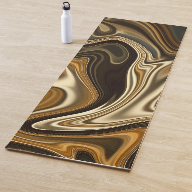 Tapis De Yoga Style Marbre magnifique - Mont Blanc Brown (En situation)