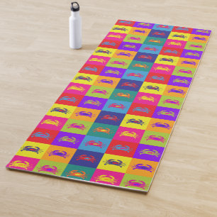 Tapis De Yoga Style Pop Art Crabe coloré Motif