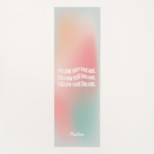 Tapis De Yoga Suivez vos rêves Pastel Gradient Motivationnel