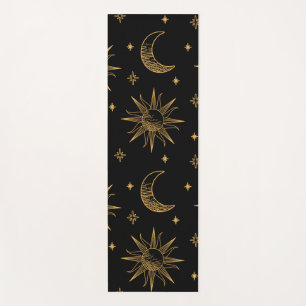 Tapis De Yoga Sun,  moon  and stars- celestial 
