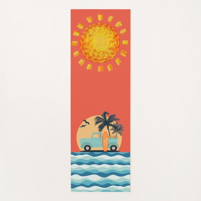 Tapis De Yoga Surf Retro Yoga Mat (Devant)