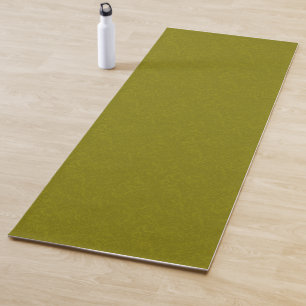 Tapis De Yoga Surface vert olive avec un motif subtil en tourbil