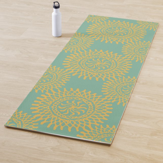 Tapis De Yoga Surya turquoise Megyarsh mat (En situation)