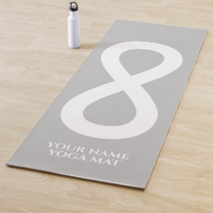 Tapis De Yoga Symbole d'icône spirituelle signe infini gris pers