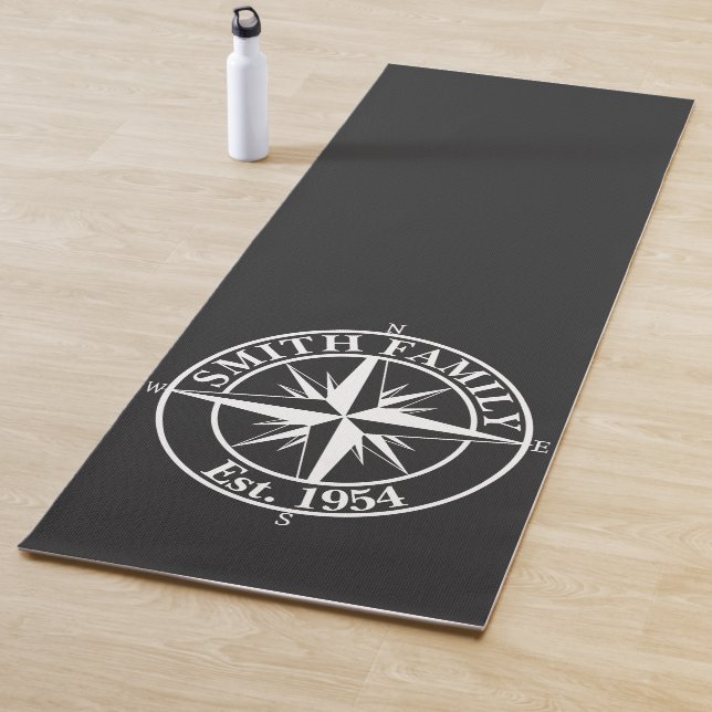Tapis De Yoga Symbole personnalisable du monogramme étoile de la (En situation)