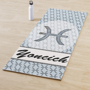 Tapis De Yoga Symbole zodiaque Pisces Élément par K Yoncich