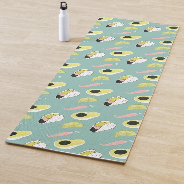 Tapis De Yoga Taco à propos d'amour | Motif d'élément Taco (En situation)