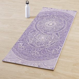 Tapis De Yoga **Tapis de Yoga Mandala Spirituel Lilas Doux**