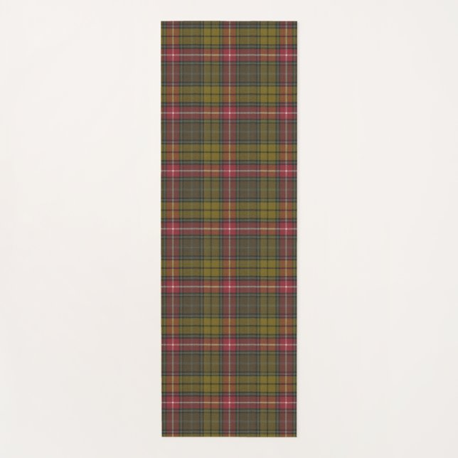 Tapis De Yoga Tartan écossais Patiné Buchanan (Devant)