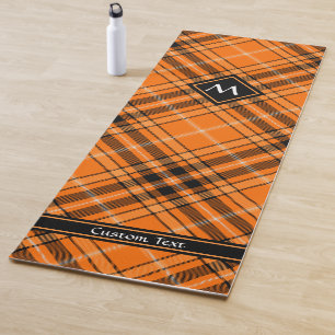Tapis De Yoga Tartan orange d'Halloween