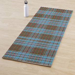 Tapis De Yoga Tartan Turquoise de Clan Anderson