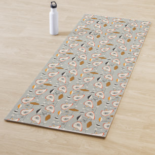 Tapis De Yoga Teal géométrique et motif bleu