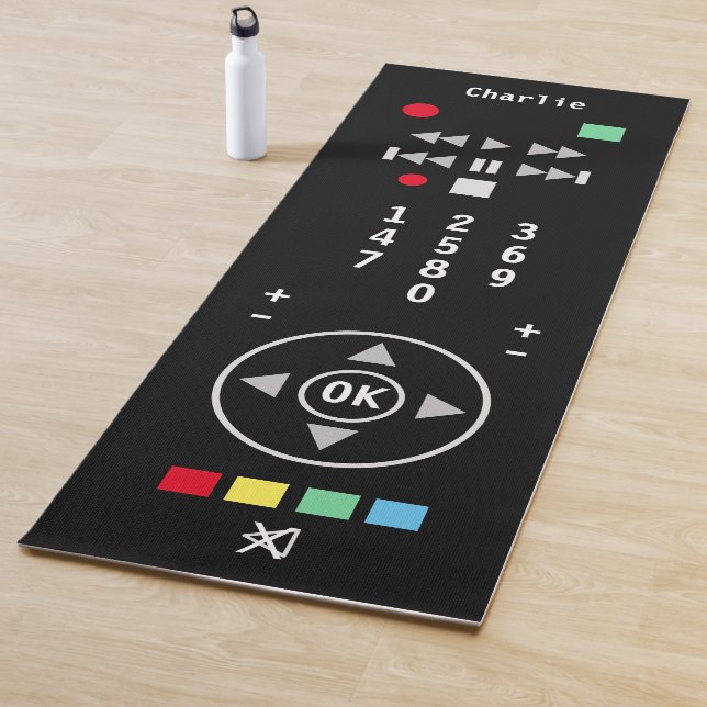 Tapis De Yoga Télécommande TV Colorée Personnalisée Drôle (En situation)