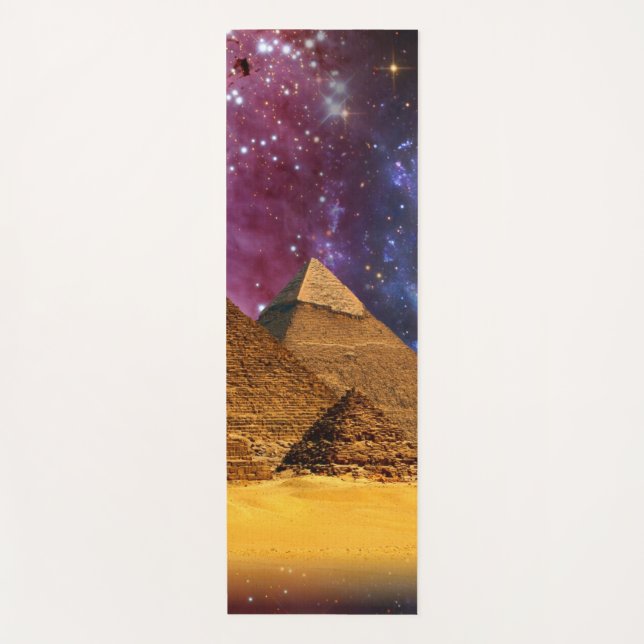 Tapis De Yoga tempête cosmique au-dessus de l'égypte (Devant)