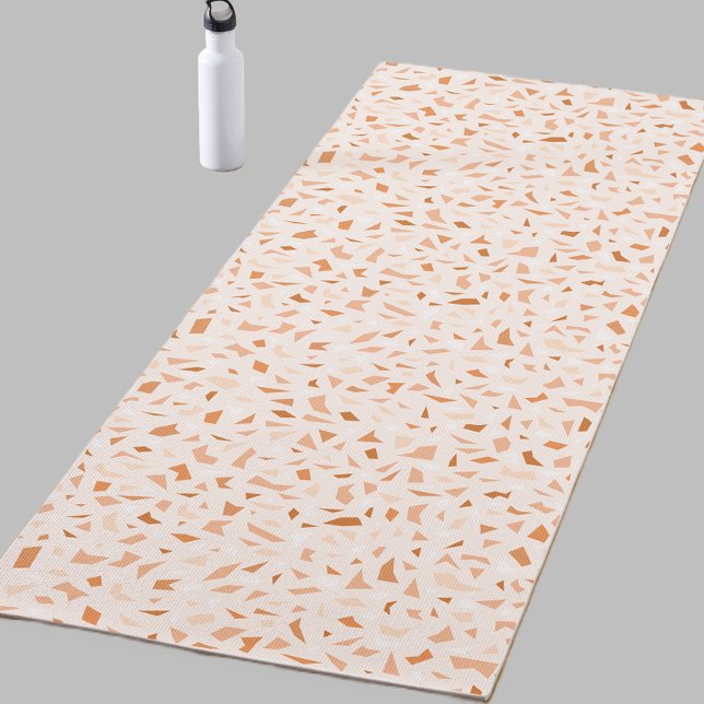 Tapis De Yoga Terrazzo Terrazzo Abstrait Terracotta moderne (Créateur téléchargé)